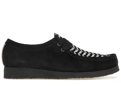 Pre-owned Clarks Men's  Originals Wallabee Slam Jam Black Sneakers In Black Embroidery