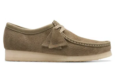 Pre-owned Clarks Men's  Originals Wallabee Suede Sneakers In Pale Khaki