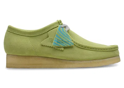 Pre-owned Clarks Men's  Originals Wallabee Swirl Sneakers In Pale Lime