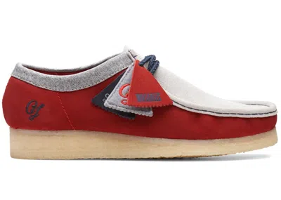 Pre-owned Clarks Men's  Originals Wallabee Vcy Combi Sneakers In Red/grey
