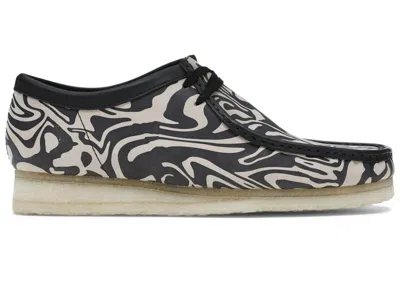 Pre-owned Clarks Men's  Originals Wallabee Wu Wear Sneakers In Navy Blue/crepe