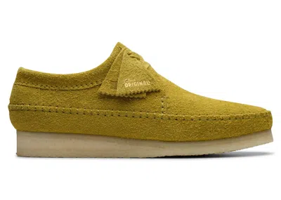 Pre-owned Clarks Men's  Originals Weaver Suede Sneakers In Olive In Green
