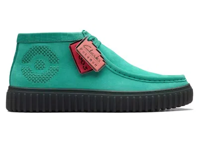 Pre-owned Clarks Men's  Torhill Explore Pokémon Venusaur Sneakers In Turquoise