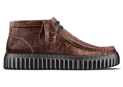 Pre-owned Clarks Men's  Torhill Hi Martine Rose Sneakers In Brown Snake