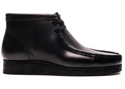 Pre-owned Clarks Men's  Wallabee Sneakers In Black Leather