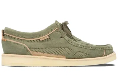 Pre-owned Clarks Men's  Wallabee Union La Sneakers In Covert Green