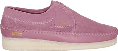 Pre-owned Clarks Men's  Weaver Supreme Sneakers In Lavender