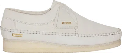 Pre-owned Clarks Men's  Weaver Supreme Sneakers In White