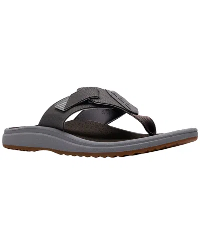 Clarks Men's Cloudsteppers Breeze Flip-flop Sandals In Gray