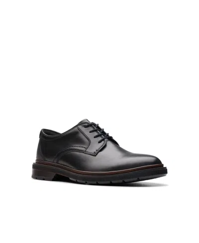 Clarks Men's Collection Burchill Derby Lace Up Dress Shoe In Black Leather