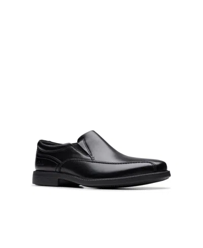 Clarks Men's Collection Whiddon Lace Up Oxford Dress Shoe In Black Leather