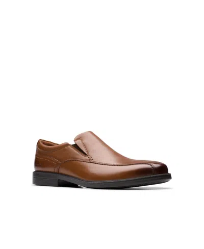 Clarks Men's Collection Dresslite Step Shoes In Dark Tan Leather
