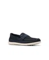 Clarks Men's Collection Flexway Band Shoes In Navy Suede