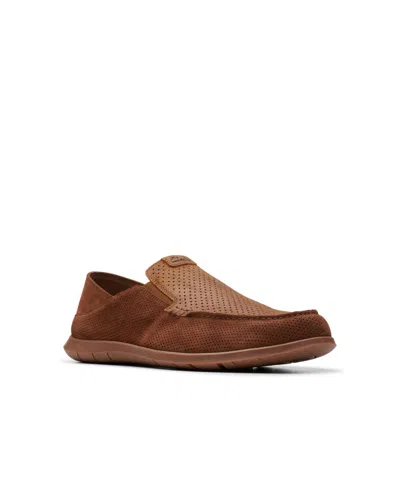 Clarks Men's Collection Flexway Easy Slip On Shoes In Dark Brown Suede