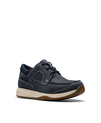 Clarks Collection Men's Sailview Lace Shoes In Navy Nubuck