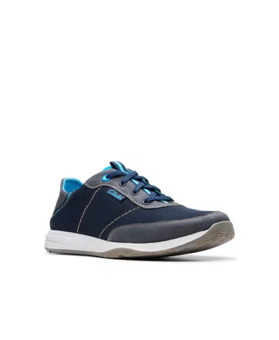 Clarks Men's Collection Sailview Sport Shoes In Navy Combi Nubuck