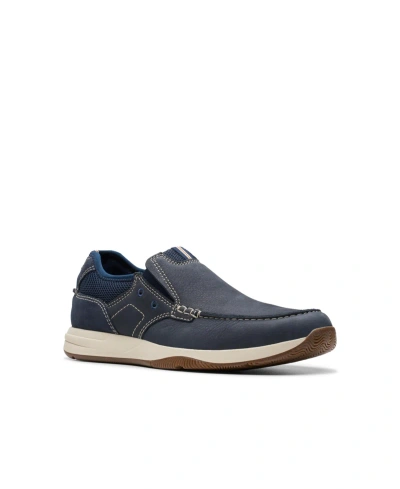 Clarks Men's Collection Sailview Step Slip On Shoes In Navy Nubuck