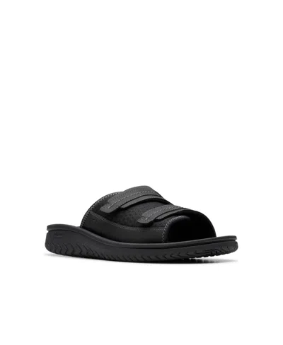 Clarks Men's Collection Wesley Easy Sandals In Black Combi Synthetic