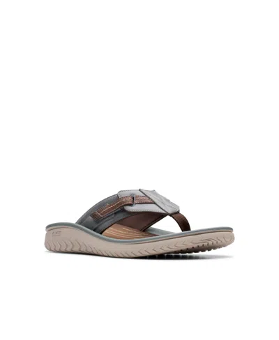 Clarks Men's Collection Wesley Sun Sandals In Light Blue Leather