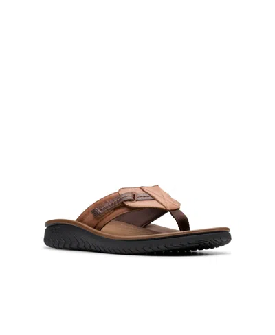 Clarks Men's Collection Wesley Sun Sandals In Light Tan Leather