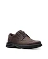 Clarks Men's Gessler Lace Casual Shoes In Dark Brown Leather