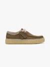 Clarks Lace-up Flat Casual Shoes In Brown