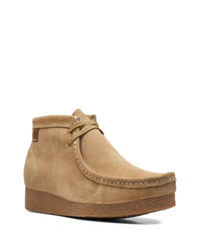 Clarks Suede Wallabee Evo Shoes In Khaki In Brown