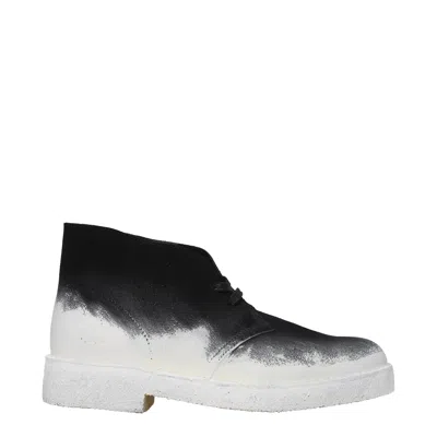 Clarks Men's Suede Boots Black/chalk In Animal Print