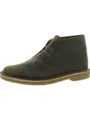 CLARKS MENS LEATHER LACE-UP CHUKKA BOOTS