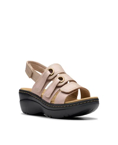 Clarks Merliah2 Bali Wedge Leather Casual Sandals In Multi