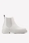 Clarks Mileno Chelsea Womens Leather Pull On Chelsea Boots In White