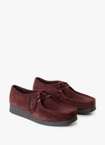 Clarks Mocassins En Cuir In Red