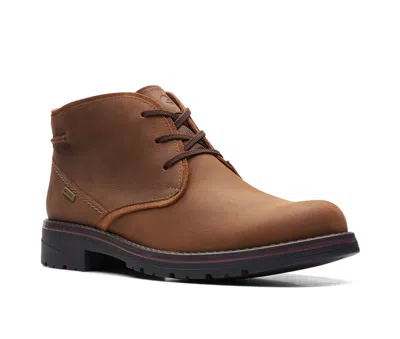 Clarks Morris Peak Chukka Men's Brown Leather Waterproof Ankle Boots Jobb200