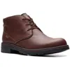 Clarks Whiddon Mid Leather Boot In Brown
