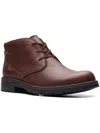 Clarks Whiddon Mid Leather Boot In Brown