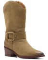Clarks Morzine Rise Suede Cowboy Boot In Brown