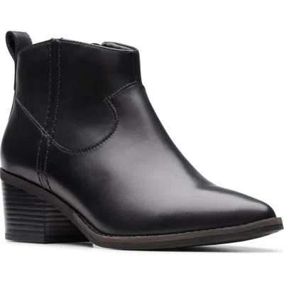 Clarks ® Morzine Sky Pointed Toe Bootie In Black