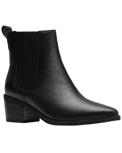 Clarks Morzine Top Leather Boot In Black