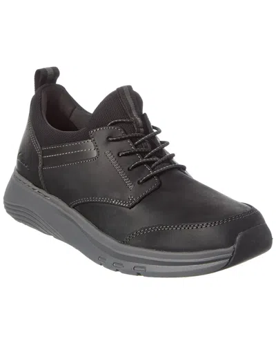 Clarks Motion Trek Ez Leather Oxford In Black