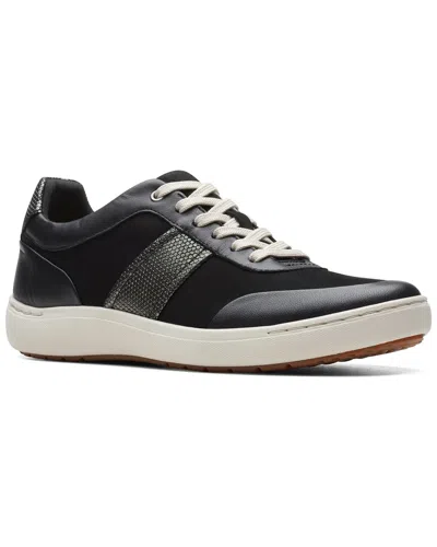 Clarks Nalle Fern Leather Flat In Black