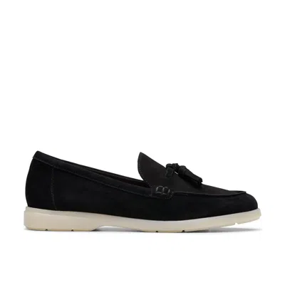 Clarks Narini Edge Suede Loafer In Black