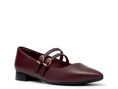 Clarks Natalyn Jane Mary Jane Flat In Burgundy