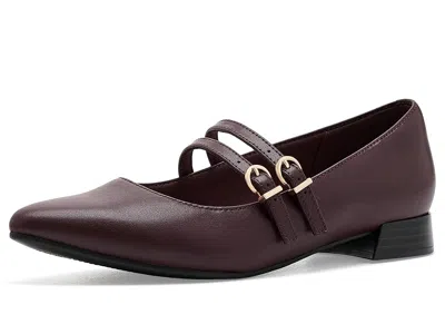 Clarks Natalyn Jane Women's Dress Flat Shoes Burgundy Leather: 6.5 D - Wide