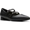 Clarks Women's Natalyn Lane Mary Jane Ballet Shoes In Black Leather