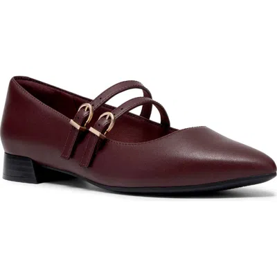 Clarks ® Natalyn Lane Mary Jane Flat In Burgundy