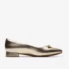 Clarks Natalyn Trim Charm Flat In Silver