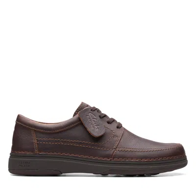 Clarks Nature 5 Lo In Brown Leather In Animal Print