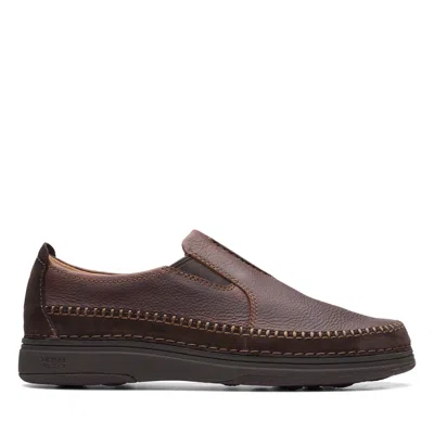 Clarks Nature 5 Walk In Brown Leather In Burgundy
