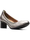 CLARKS NEILEY PEARL WOMENS LEATHER SLIP ON PUMPS