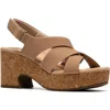 Clarks Nerisa Grace Sandal In Brown